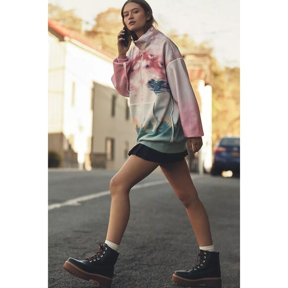 Anthropologie x Pilcro Half-Zip Pullover Sweatshirt Size M - Picture 3 of 9